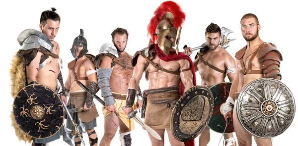 Gruppering av gladiatorer – stockfoto