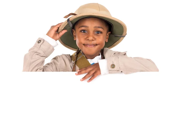 Niño con ropa Safari —  Fotos de Stock