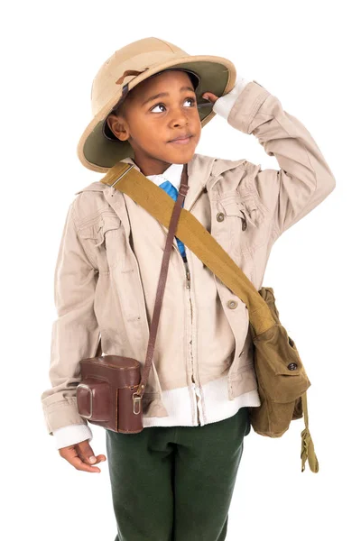 Boy in safari clothes — Stock Photo, Image