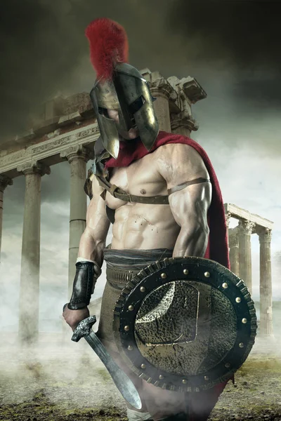 Starodávný voják nebo Gladiator — Stock fotografie