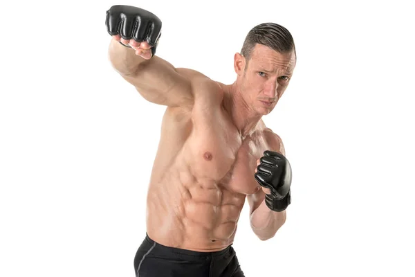 Athlète MMA avec gants — Photo