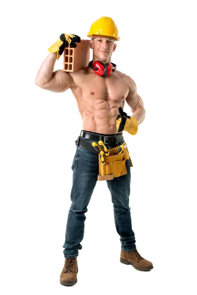 Trabalhador de construção forte — Fotografia de Stock