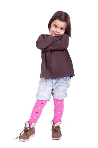 Niño aislado en blanco — Foto de Stock