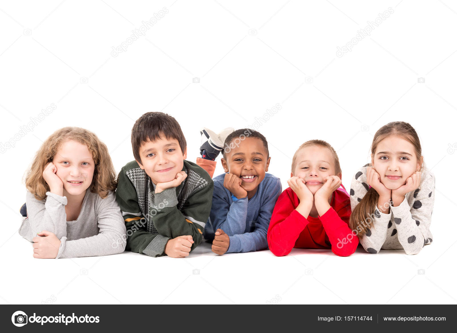 Group of happy kids Stock Photo by ©luislouro 157114744