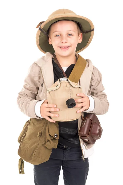 Boy in safari costume — Stock Photo, Image