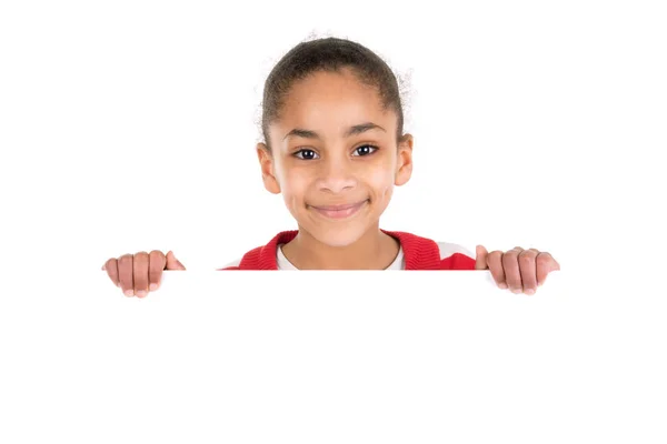 Giovane ragazza isolata in bianco — Foto Stock