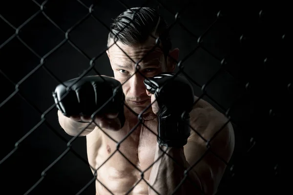 MMA sportovec, samostatný — Stock fotografie