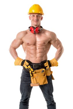 Güçlü inşaat işçisi