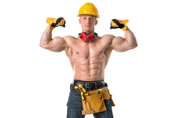 Powerful construction worker — Stock Photo, Image