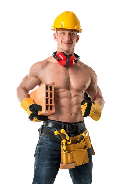 Pracownik budowlany potężny — Zdjęcie stockowe