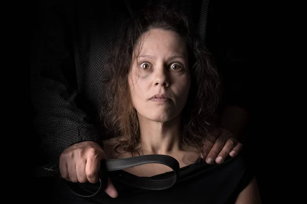 Woman victim of domestic violence — Stock Photo, Image