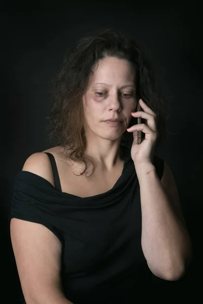 Woman victim of domestic violence — Stock Photo, Image