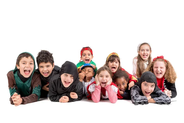 Kids in costumes — Stock Photo, Image