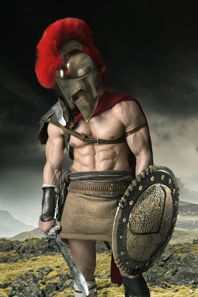 Ancient soldier or Gladiator — Stock Photo, Image