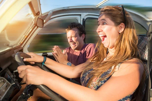 Scary driving lessons — Stock Photo, Image