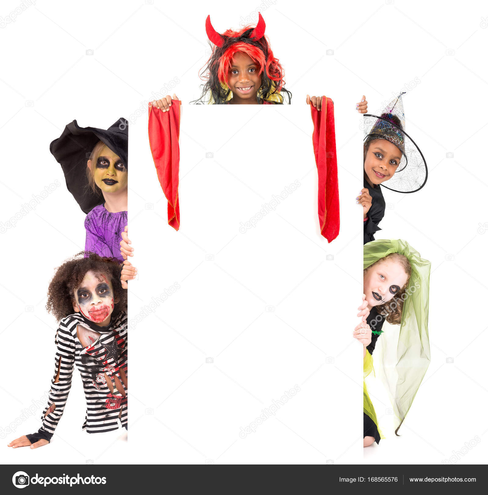 Kids in Halloween costumes — Stock Photo © luislouro #168565576