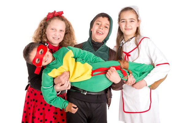 Kids in costumes — Stock Photo, Image