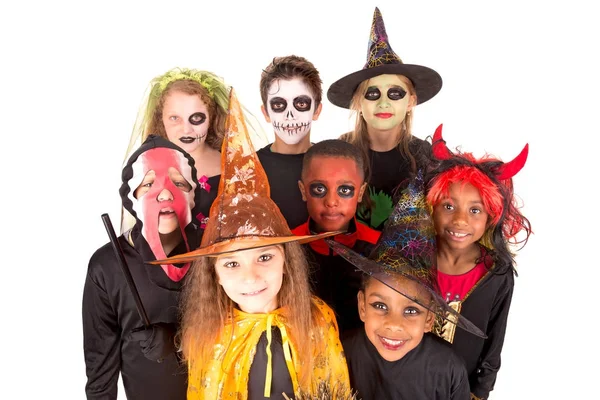 Kids in Halloween costumes — Stock Photo, Image