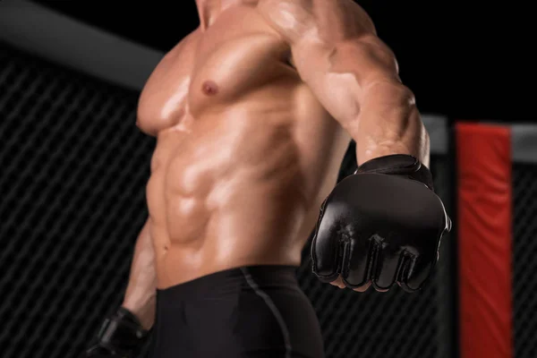 Powerful MMA athlete — Stock Photo, Image