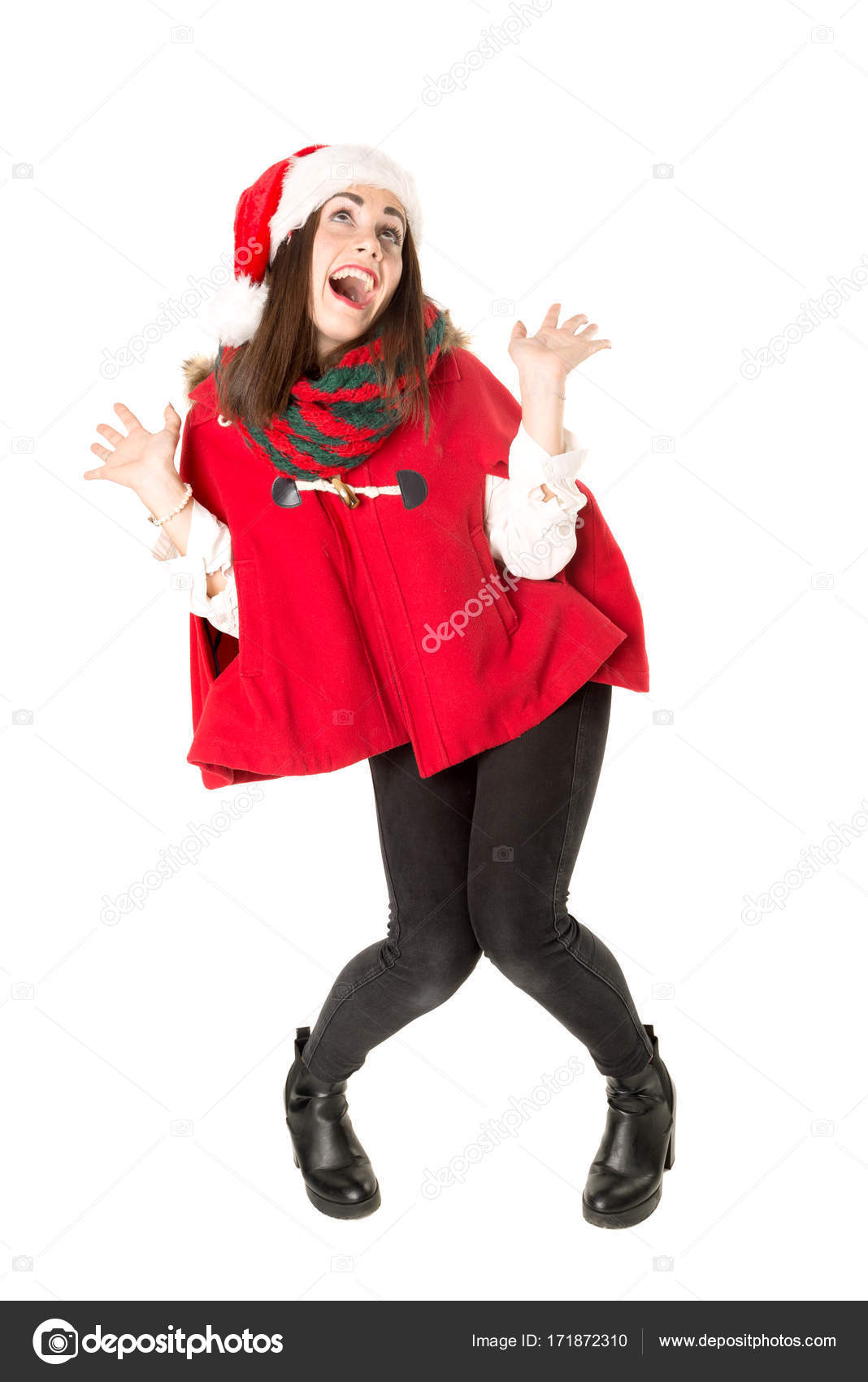 Fille dans Noël, danse image libre de droit par luislouro © 171872310