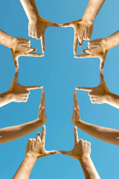 Hands making a Cross — Stock Photo, Image