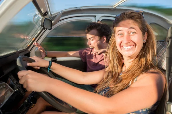 Aulas de condução assustadoras — Fotografia de Stock