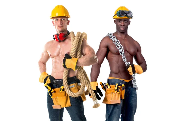 Strong construction workers — Stock Photo, Image