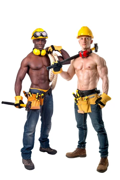 คนงานก่อสร้างที่แข็งแกร่ง — ภาพถ่ายสต็อก