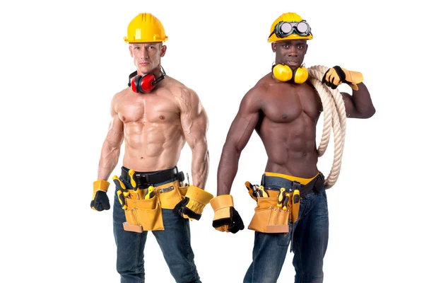 Strong construction workers — Stock Photo, Image