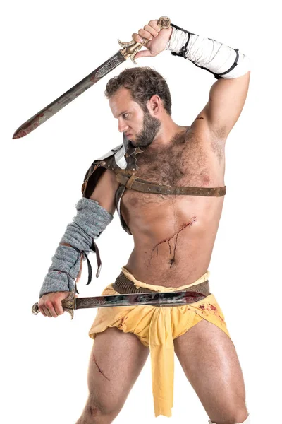 Gladiator / barbarischer Krieger — Stockfoto