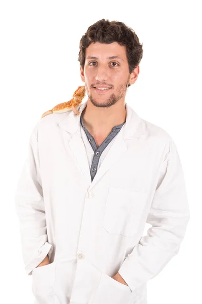 Veterinario con animali — Foto Stock