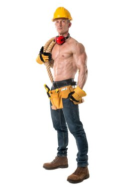 Güçlü inşaat işçisi