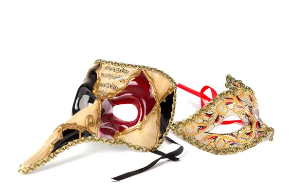 Βενετσιανικα μάσκα απομονωμένες — Φωτογραφία Αρχείου