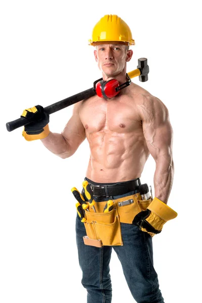 Strong construction worker — Stock Photo, Image