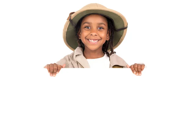 Dívka v kroji safari — Stock fotografie