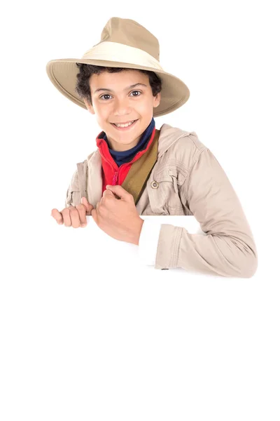 Boy in safari clothes — Stock Photo, Image