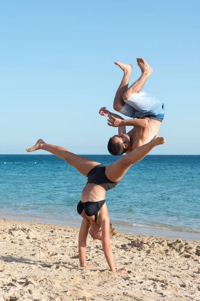 Gimnastics in de zomer — Stockfoto