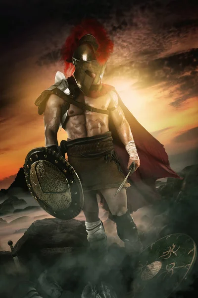 Ancient soldier or Gladiator — Stock Photo, Image