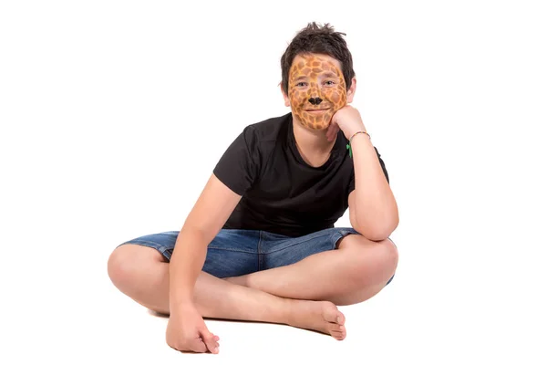 Boy with face-paint — Stock Photo, Image