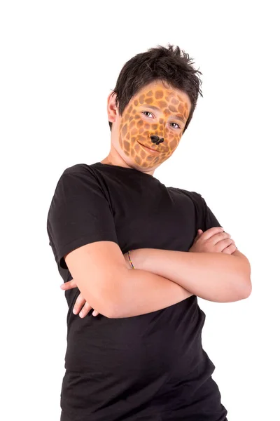 Boy with face-paint — Stock Photo, Image