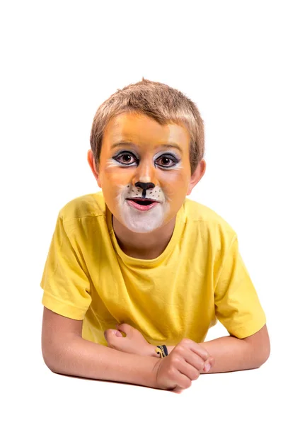 Boy with face-paint — Stock Photo, Image