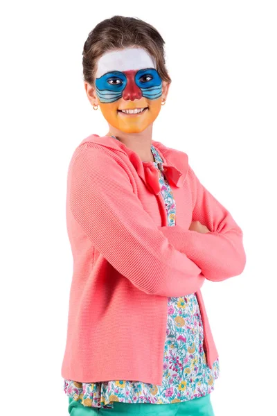 Girl with face-paint — Stock Photo, Image