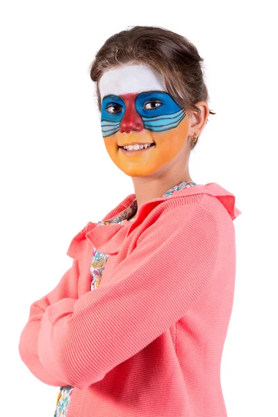 Girl with face-paint — Stock Photo, Image