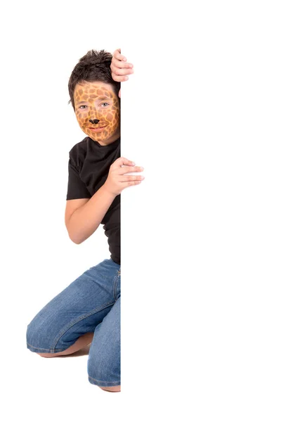 Boy with face-paint — Stock Photo, Image