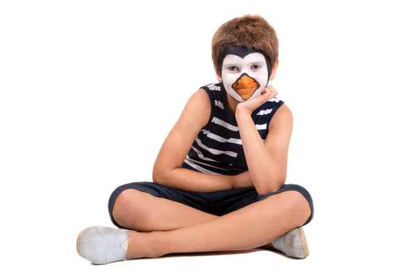 Boy with face-paint — Stock Photo, Image