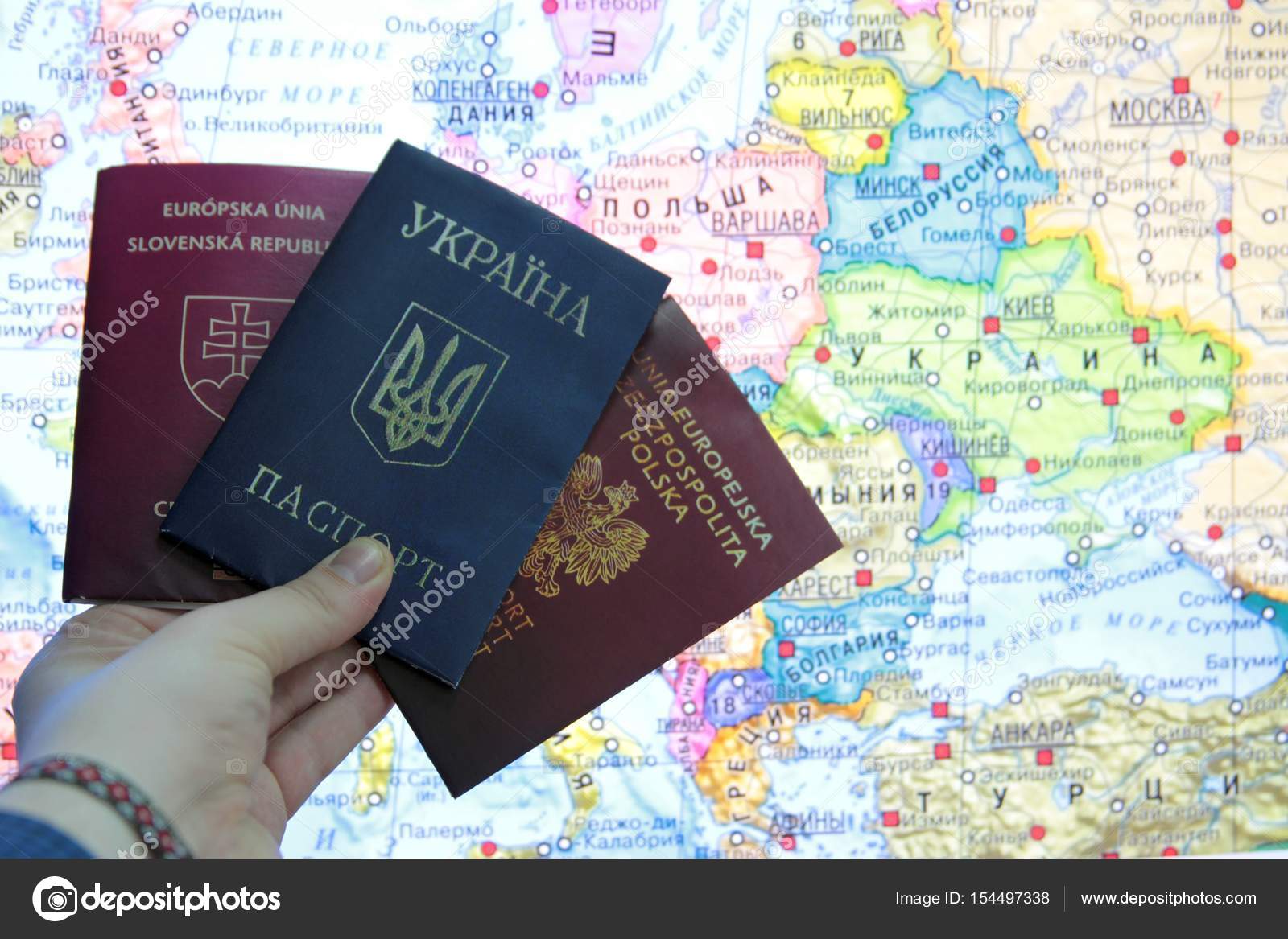 Passports of different countries — Stock Photo © shapicingvar 154497338