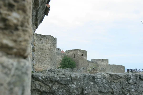 A fortaleza de Bilhorod-Dnistrovskyi é um monumento histórico e arquitetônico de XIV séculos. País Ucrânia . — Fotografia de Stock