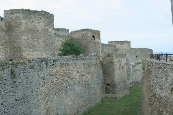 A fortaleza de Bilhorod-Dnistrovskyi é um monumento histórico e arquitetônico de XIV séculos. País Ucrânia . — Fotografia de Stock