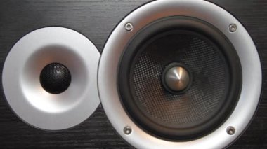 Müzik çalarken ses sütun hoparlör membran
