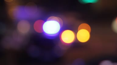 Polis ışıkları, suç mahalli, bokeh etkisi yanıp sönen